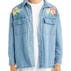 Brand new 🎉 Nana Judy York Denim Over 👕 Shirt In Vintage Indigo ✔️