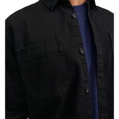 Discount ⌛ Jack & Jones Jeff Long Sleeve 👕 Shirt In Black Denim ❤️ -Industrie Shop unnamed file 1638