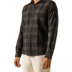 Best Sale 🔔 Article One Anderson Long Sleeve 👕 Shirt In Coal Plaid 😉 -Industrie Shop unnamed file 1689