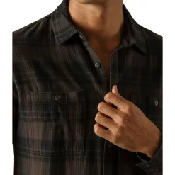 Best Sale 🔔 Article One Anderson Long Sleeve 👕 Shirt In Coal Plaid 😉 -Industrie Shop unnamed file 1691