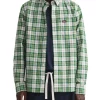 Best deal ❤️ Gant Regular Twill Check Long Sleeve 👕 Shirt In Eden Green 😍
