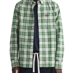 Best deal ❤️ Gant Regular Twill Check Long Sleeve 👕 Shirt In Eden Green 😍
