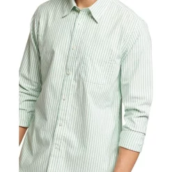 Deals 🎁 Oxford Portland Regular Fit Striped 👚 Shirt In Green ✔️ -Industrie Shop unnamed file 1720