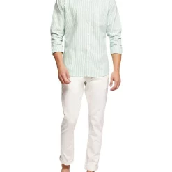 Deals 🎁 Oxford Portland Regular Fit Striped 👚 Shirt In Green ✔️ -Industrie Shop unnamed file 1721