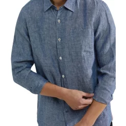 Best deal 🔥 Oxford Holloway Pure Linen 👚 Shirt In Navy 🔥 -Industrie Shop unnamed file 1755
