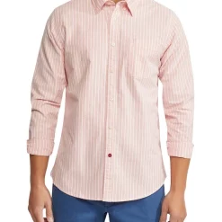 Buy ✔️ Portland Oxford Weave Striped 👕 Shirt In Orange/White 😍