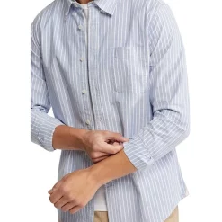 Brand new 🧨 Portland Oxford Weave Striped 👚 Shirt In Blue/White 🛒 -Industrie Shop unnamed file 1773