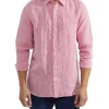 Coupon ⌛ Oxford Holloway Pure Linen 👚 Shirt In Pink ⌛