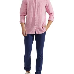 Coupon ⌛ Oxford Holloway Pure Linen 👚 Shirt In Pink ⌛ -Industrie Shop unnamed file 1780