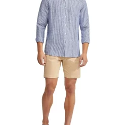 Wholesale 🥰 Oxford Holloway Pure Linen Striped 👕 Shirt In Navy 🧨 -Industrie Shop unnamed file 1797