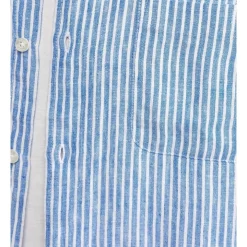 Best deal 🔔 Oxford Holloway Pure Linen Striped 👕 Shirt In Sky 😀 -Industrie Shop unnamed file 1804