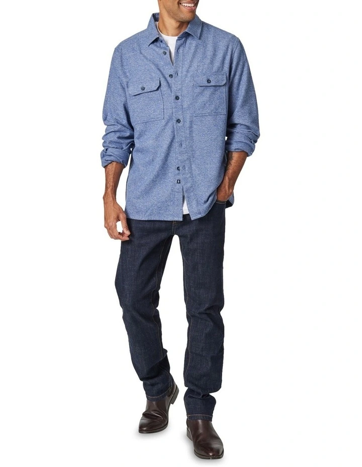 Discount π Blazer Nico Long Sleeve Brushed Overshirt Navy β 5 Discount π Blazer Nico Long Sleeve Brushed Overshirt Navy β - Image 3