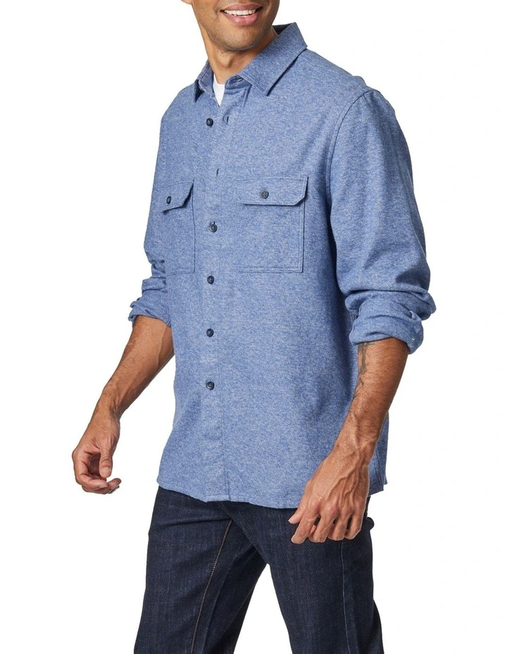 Discount π Blazer Nico Long Sleeve Brushed Overshirt Navy β 7 Discount π Blazer Nico Long Sleeve Brushed Overshirt Navy β - Image 5