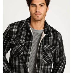 Flash Sale 💯 Maddox Russell Long Sleeve Sherpa Lined Check Overshirt Black 🛒 -Industrie Shop unnamed file 1860
