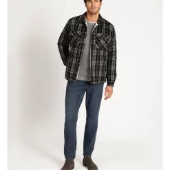 Flash Sale 💯 Maddox Russell Long Sleeve Sherpa Lined Check Overshirt Black 🛒 -Industrie Shop unnamed file 1862