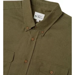 Flash Sale 🔔 Ben Sherman Cotton Linen Overshirt In Dark Khaki 💯 -Industrie Shop unnamed file 1895