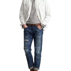 Coupon 👍 Polo Ralph Lauren Classic Fit Denim Western 👕 Shirt In White 🎉 -Industrie Shop unnamed file 1899