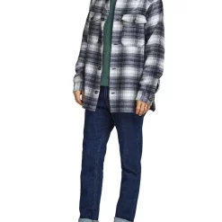 Discount 🌟 Jack & Jones Ollie Long Sleeve Overshirt In Navy 👍 -Industrie Shop unnamed file 1905