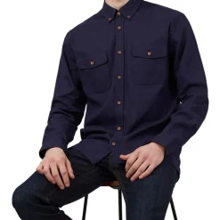 Cheap 😍 Ben Sherman Cotton Linen Overshirt In Marine 💯 -Industrie Shop unnamed file 1915
