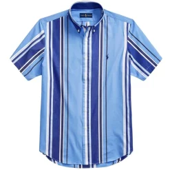 Flash Sale 🎁 Polo Ralph Lauren Classic Fit Striped Stretch Poplin 👕 Shirt In Blue 😀 -Industrie Shop unnamed file 192