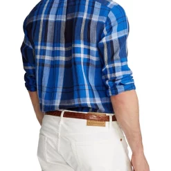 Best Pirce ✨ Polo Ralph Lauren Classic Fit Plaid Linen 👚 Shirt 🌟 -Industrie Shop unnamed file 1965