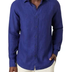Budget 👍 MJ Bale Bradfield Linen 👕 Shirt In Galaxy Blue 🔔