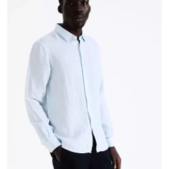 Best Pirce 😉 Blaq Bondi Linen Long Sleeve Relaxed 👚 Shirt Light Blue ⭐ -Industrie Shop unnamed file 2041