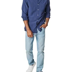 Flash Sale 💯 Blazer Collins Long Sleeve Linen Blend 👚 Shirt In Navy 🤩 -Industrie Shop unnamed file 2100