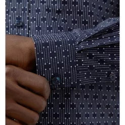 Outlet 🤩 Ben Sherman Spot Print Long Sleeve 👚 Shirt In Marine 😉 -Industrie Shop unnamed file 2110
