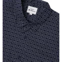 Outlet 🤩 Ben Sherman Spot Print Long Sleeve 👚 Shirt In Marine 😉 -Industrie Shop unnamed file 2112