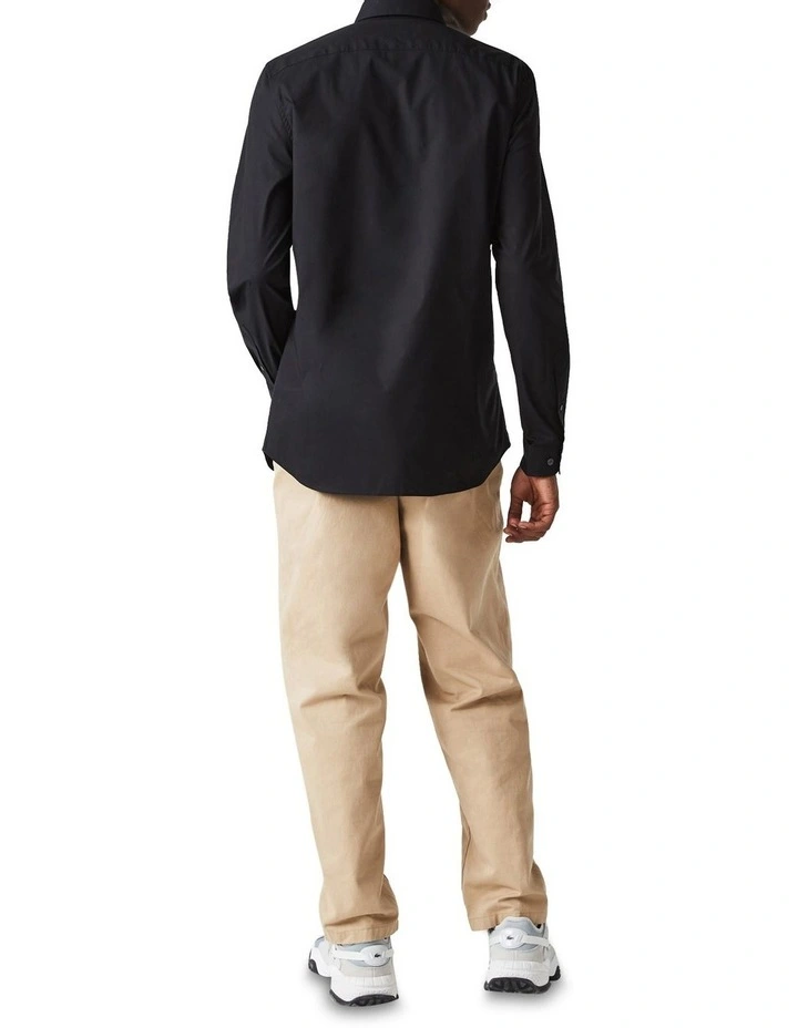 Promo βοΈ Lacoste Slim Fit Stretch Poplin Long Sleeve π Shirt Black 𧨠5 Promo βοΈ Lacoste Slim Fit Stretch Poplin Long Sleeve π Shirt Black 𧨠- Image 3