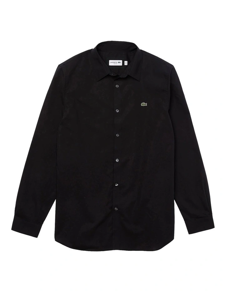Promo βοΈ Lacoste Slim Fit Stretch Poplin Long Sleeve π Shirt Black 𧨠6 Promo βοΈ Lacoste Slim Fit Stretch Poplin Long Sleeve π Shirt Black 𧨠- Image 4