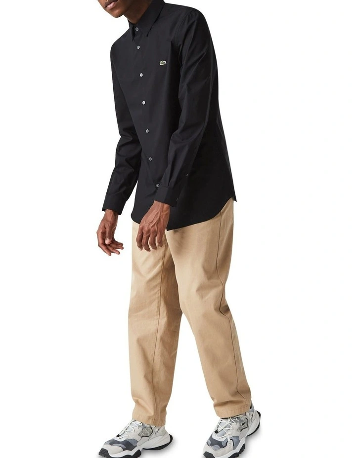 Promo βοΈ Lacoste Slim Fit Stretch Poplin Long Sleeve π Shirt Black 𧨠8 Promo βοΈ Lacoste Slim Fit Stretch Poplin Long Sleeve π Shirt Black 𧨠- Image 6