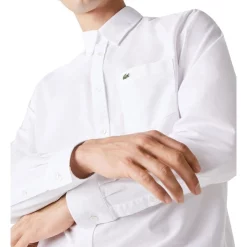 Brand new 🔔 Lacoste Long Sleeve Regular Fit Oxford 👚 Shirt White 🔥 -Industrie Shop unnamed file 2138