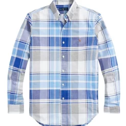 Budget ✔️ Polo Ralph Lauren Classic Fit Plaid Oxford 👕 Shirt In Blue 🔥 -Industrie Shop unnamed file 2172