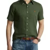 Best deal ✨ Polo Ralph Lauren Classic Fit Linen 👚 Shirt In Green 😀 -Industrie Shop unnamed file 2189