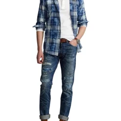 Top 10 💯 Polo Ralph Lauren Classic Fit Madras 👚 Shirt In Indigo ❤️ -Industrie Shop unnamed file 2195