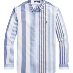 Best deal ⌛ Polo Ralph Lauren Classic Fit Striped Oxford 👚 Shirt In Purple/White 🔔 -Industrie Shop unnamed file 2204
