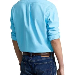 Brand new 🎁 Polo Ralph Lauren Classic Fit Garment-Dyed Oxford 👚 Shirt In Aqua 🧨 -Industrie Shop unnamed file 2206