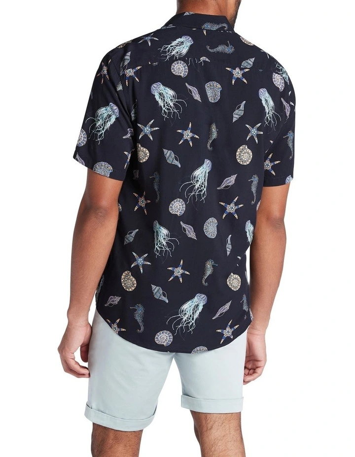 Discount ???? Marcs Don't Worry, Sea Happy ???? Shirt In Navy Multi ❤️ 5 Discount ???? Marcs Don't Worry, Sea Happy ???? Shirt In Navy Multi ❤️ - Image 3