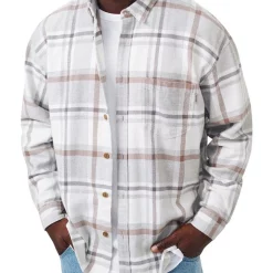 Wholesale 😉 Industrie The Carver Long Sleeve 👚 Shirt Grey Tweed 🎁