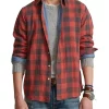 New 🧨 Polo Ralph Lauren Classic Fit Plaid Double-Faced 👕 Shirt Red 👍 -Industrie Shop unnamed file 2249
