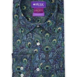 Budget 😀 Declic Liberty Pavo Print 👕 Shirt Blue ❤️ -Industrie Shop unnamed file 2259