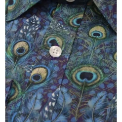 Budget 😀 Declic Liberty Pavo Print 👕 Shirt Blue ❤️ -Industrie Shop unnamed file 2261