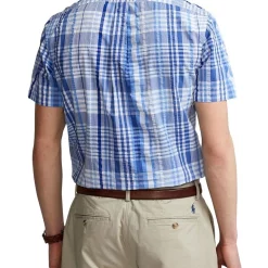 Best Sale 😉 Polo Ralph Lauren Classic Fit Plaid Seersucker 👕 Shirt In Blue Multi 😀 -Industrie Shop unnamed file 234