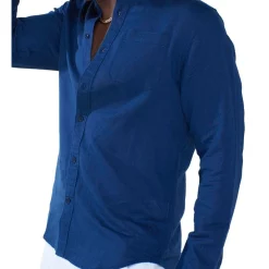 Best Sale 🔥 Superdry Cotton Linen Long Sleeve 👚 Shirt ⭐ -Industrie Shop unnamed file 2341