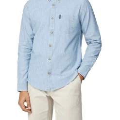 Buy 🧨 Ben Sherman Chambray Long Sleeve 👕 Shirt Dusky Blue 🎁