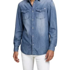 Discount 😀 Jack & Jones Sheridan Long Sleeve Denim 👕 Shirt 🛒