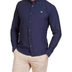 Industrie Shop 25 Budget ๐ Raging Bull Signature Oxford Long Sleeve ๐ Shirt Navy ๐
