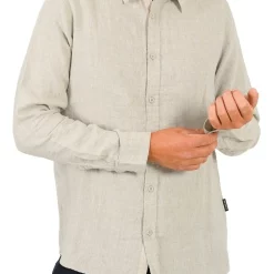 Industrie Shop 9 Discount ๐งจ Mr Simple Linen Long Sleeve ๐ Shirt Brown โ๏ธ